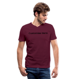 Men's V-Neck T-Shirt - maroon