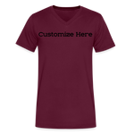 Men's V-Neck T-Shirt - maroon