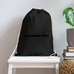 Cotton Drawstring Bag - black