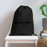 Cotton Drawstring Bag - black