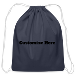 Cotton Drawstring Bag - navy