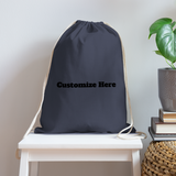 Cotton Drawstring Bag - navy