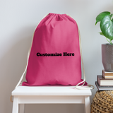 Cotton Drawstring Bag - pink