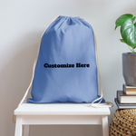 Cotton Drawstring Bag - carolina blue