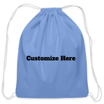 Cotton Drawstring Bag - carolina blue