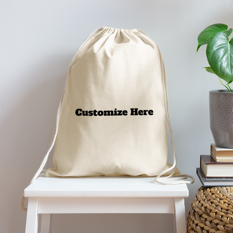 Cotton Drawstring Bag - natural