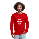 Men's Premium Long Sleeve T-Shirt - red