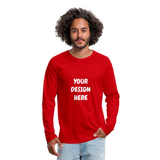 Men's Premium Long Sleeve T-Shirt - red