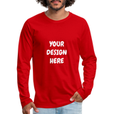 Men's Premium Long Sleeve T-Shirt - red