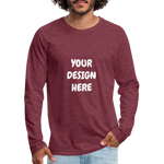 Men's Premium Long Sleeve T-Shirt - heather burgundy