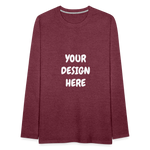 Men's Premium Long Sleeve T-Shirt - heather burgundy