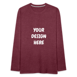 Men's Premium Long Sleeve T-Shirt - heather burgundy