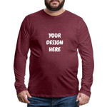 Men's Premium Long Sleeve T-Shirt - heather burgundy