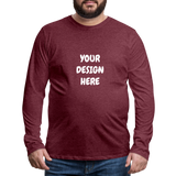 Men's Premium Long Sleeve T-Shirt - heather burgundy