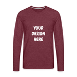 Men's Premium Long Sleeve T-Shirt - heather burgundy