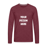 Men's Premium Long Sleeve T-Shirt - heather burgundy