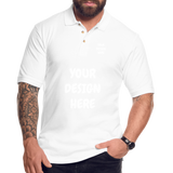 Men's Pique Polo Shirt - white