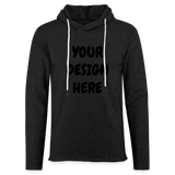 Unisex Lightweight Terry Hoodie - charcoal grey