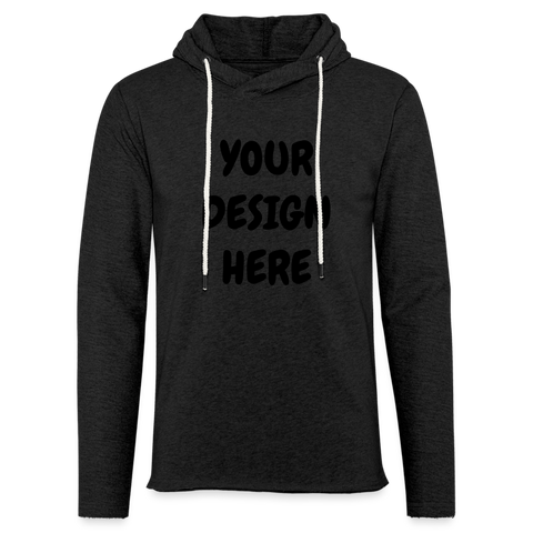 Unisex Lightweight Terry Hoodie - charcoal grey