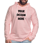 Unisex Lightweight Terry Hoodie - cream heather pink