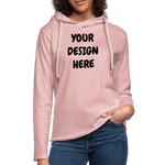 Unisex Lightweight Terry Hoodie - cream heather pink