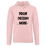 Unisex Lightweight Terry Hoodie - cream heather pink