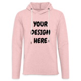 Unisex Lightweight Terry Hoodie - cream heather pink