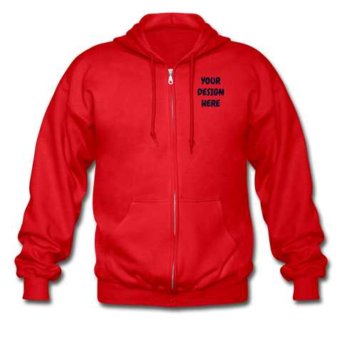 Gildan Heavy Blend Adult Zip Hoodie - red