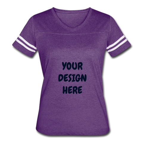 Women’s Vintage Sport T-Shirt - vintage purple/white