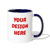 Contrast Coffee Mug - white/cobalt blue