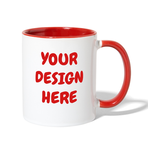 Contrast Coffee Mug - white/red