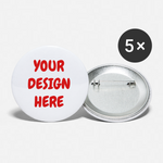 Buttons large 2.2'' (5-pack) - white