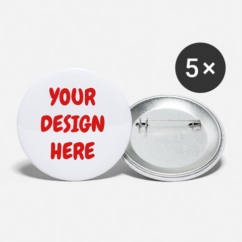 Buttons small 1'' (5-pack) - white