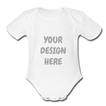 Organic Short Sleeve Baby Bodysuit - white