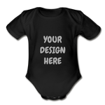 Organic Short Sleeve Baby Bodysuit - black