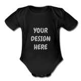 Organic Short Sleeve Baby Bodysuit - black