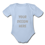 Organic Short Sleeve Baby Bodysuit - sky