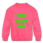 Kids' Crewneck Sweatshirt - neon pink