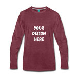 Men's Premium Long Sleeve T-Shirt - heather burgundy