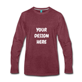 Men's Premium Long Sleeve T-Shirt - heather burgundy