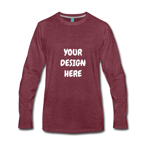 Men's Premium Long Sleeve T-Shirt - heather burgundy